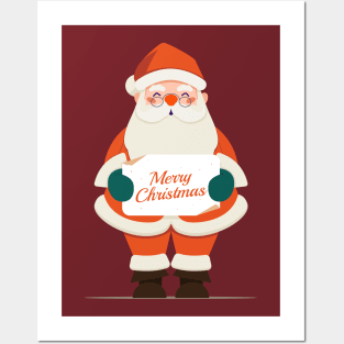 Cute santa claus for christmas day Posters and Art